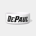 DePaul University Wordmark Logo B&W Bowl<br><div class="desc">This dynamic design proudly showcases the official "DEPAUL" wordmark logo of DePaul University. The bold, slanted lettering is rendered in a striking solid black, creating a powerful and energetic visual. This impactful and recognizable design embodies the spirit, pride, and identity of DePaul University, serving as a clear identifier for students,...</div>