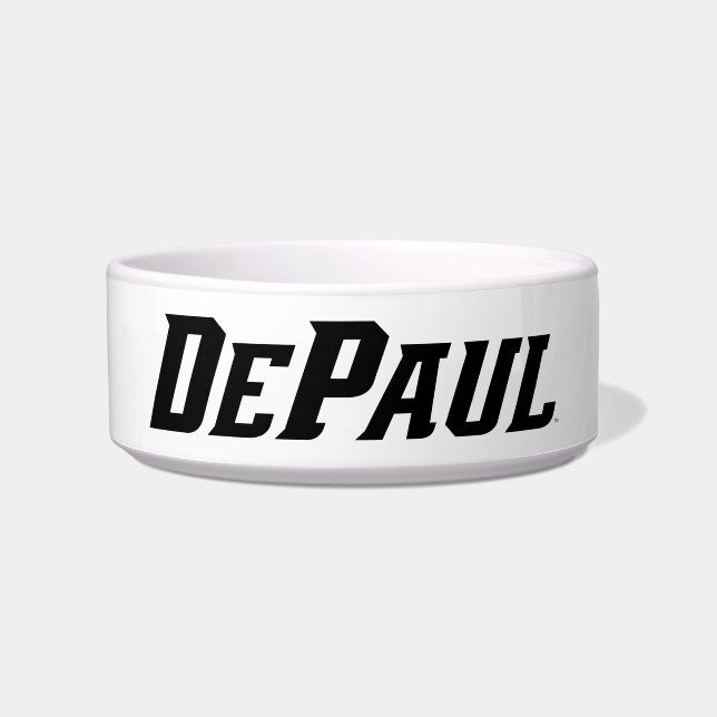 DePaul University Wordmark Logo B&W Bowl (Front)
