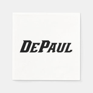 DePaul University Wordmark Logo B&W Napkins