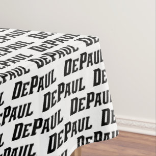 DePaul University Wordmark Logo B&W Tablecloth