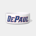 DePaul University Wordmark Logo Bowl<br><div class="desc">This dynamic design proudly showcases the official "DEPAUL" wordmark logo of DePaul University. The bold, slanted lettering is rendered in a striking dark blue with a vibrant red outline, creating a powerful and energetic visual. This impactful and recognizable design embodies the spirit, pride, and identity of DePaul University, serving as...</div>