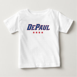 DePaul University Wordmark Logo Chicago Stars Baby T-Shirt