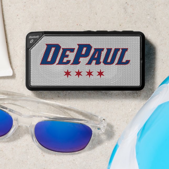 DePaul University Wordmark Logo Chicago Stars Bluetooth Speaker (Insitu(Beach))