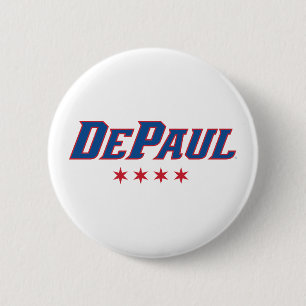 DePaul University Wordmark Logo Chicago Stars Button
