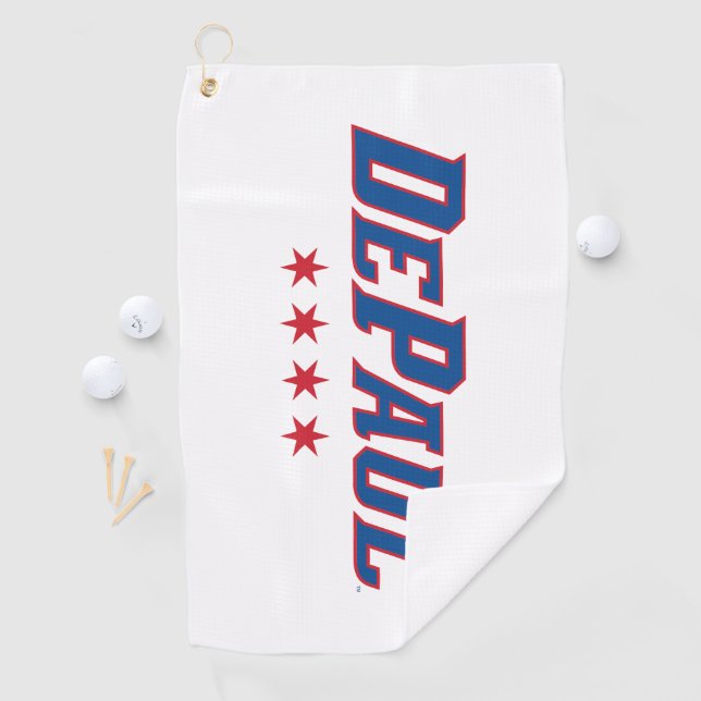 DePaul University Wordmark Logo Chicago Stars Golf Towel (InSitu)