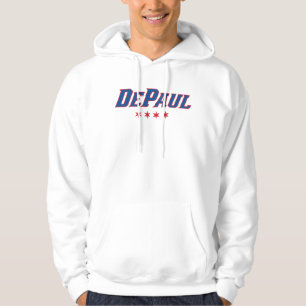 DePaul University Wordmark Logo Chicago Stars Hoodie
