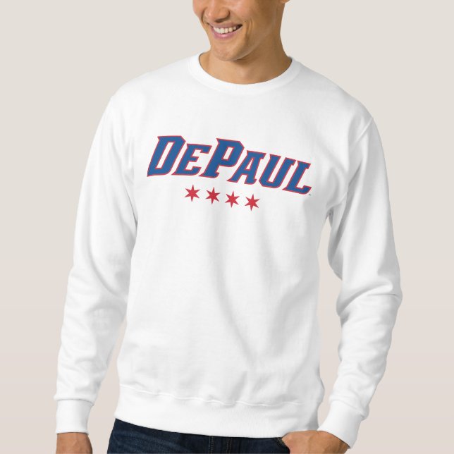 DePaul University Wordmark Logo Chicago Stars Sweatshirt (Front)