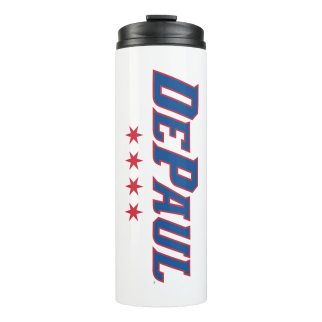 DePaul University Wordmark Logo Chicago Stars Thermal Tumbler (Front)