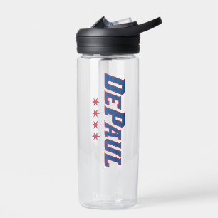DePaul University Wordmark Logo Chicago Stars Water Bottle