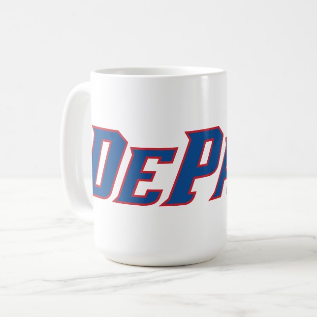 DePaul University Wordmark Logo Coffee Mug (Front Left)
