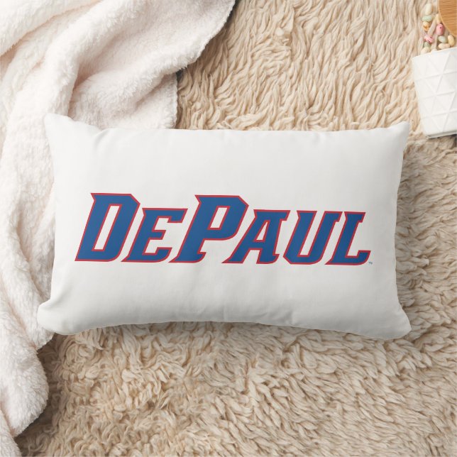 DePaul University Wordmark Logo Lumbar Pillow (Blanket)