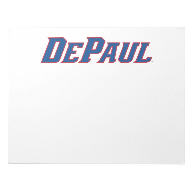 DePaul University Wordmark Logo Notepad (Front)
