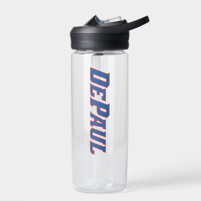 DePaul University Wordmark Logo Water Bottle (Left)