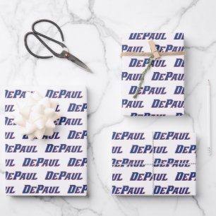 DePaul University Wordmark Logo Wrapping Paper Sheets