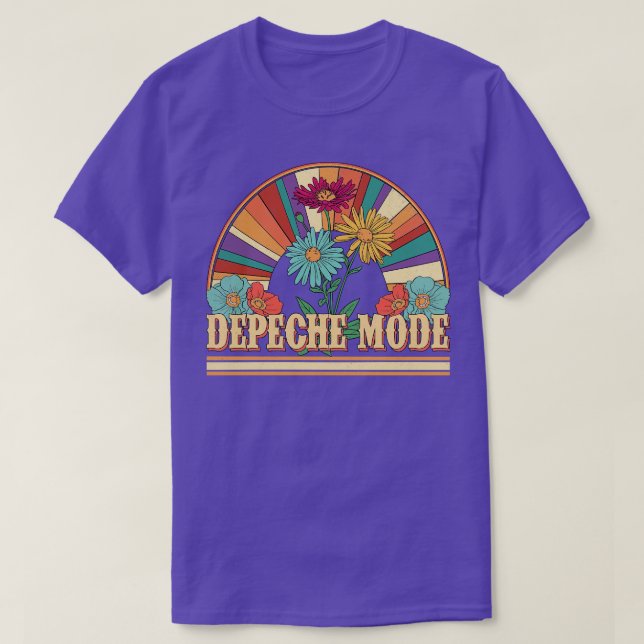 Depeche Flowers Name Mode Personalized Gifts Retro T-Shirt (Design Front)