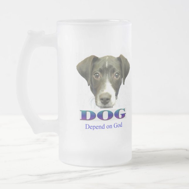 Depend on God Frosted Mug (Left)