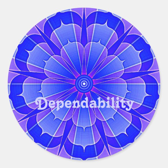 Dependability (Virtue sticker) Classic Round Sticker (Front)