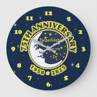 Dependable Drive In 75th Anniversary Clock