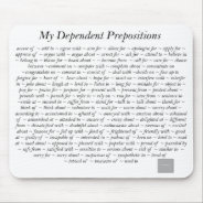 Dependent Prepositions Mousepad at Zazzle