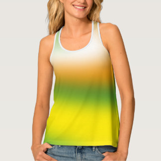 Deplaner Woman degraded yellow, green Tank Top