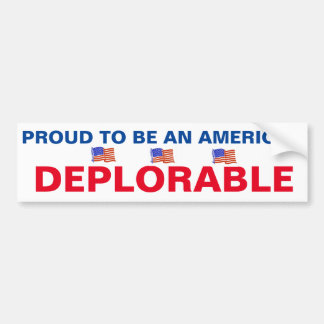 Deplorable American Pride Bumper Sticker