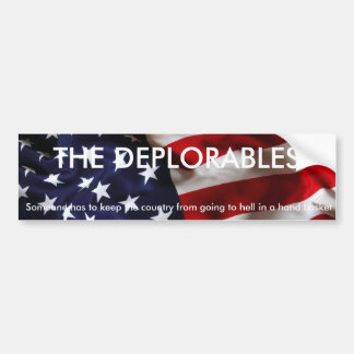 Deplorable bumper sticker