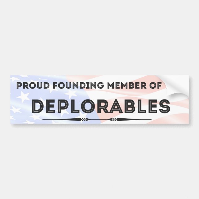 Deplorable bumper sticker (Front)