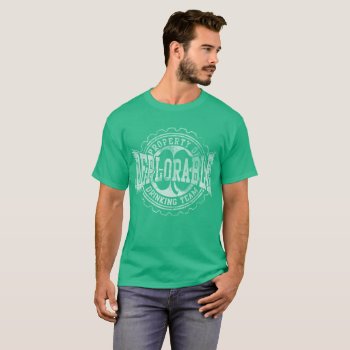 Deplorable Drinking Team Beer Cap St Patricks Day T-shirt by irishprideshirts at Zazzle