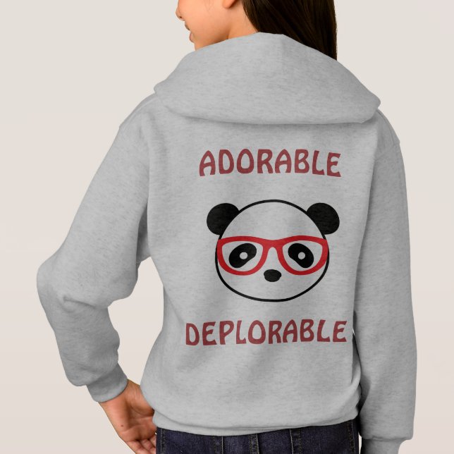 Deplorable Panda Bear  Hoodie - Deplorable Leon (Back)