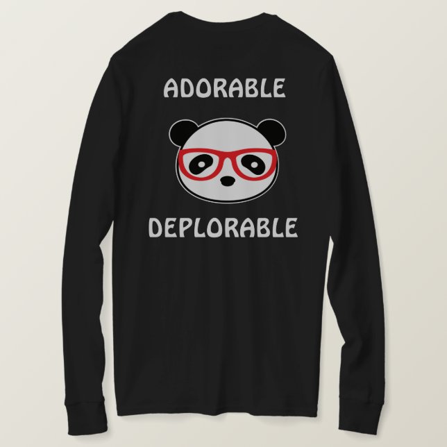 Deplorable Panda Shirt- Adorable Deplorable Leon T-Shirt (Design Back)