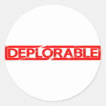 Deplorable Stamp Classic Round Sticker