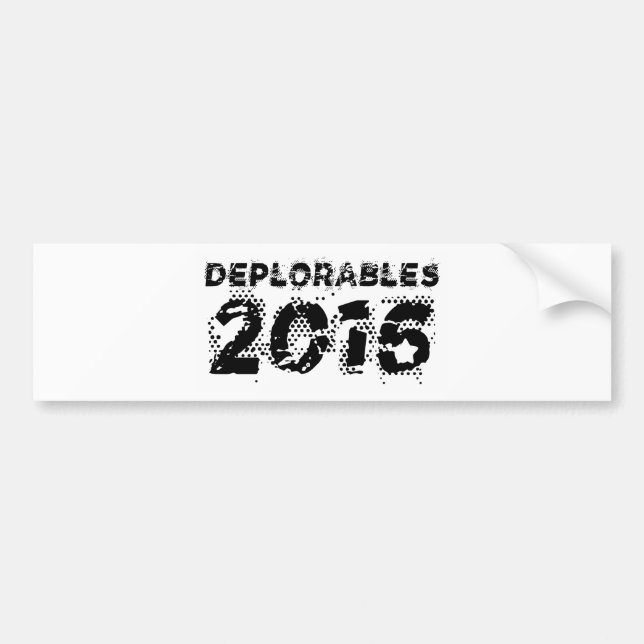 Deplorables 2016 bumper sticker (Front)