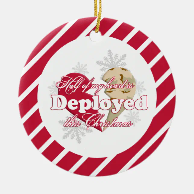 Deployed this Christmas Ceramic Ornament (Front)