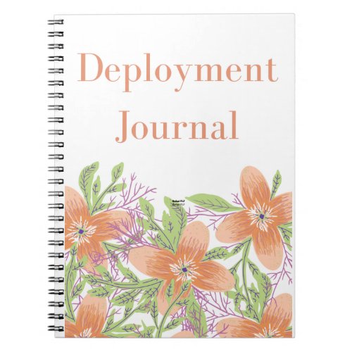 Deployment Journal With Orange Purple Flowers