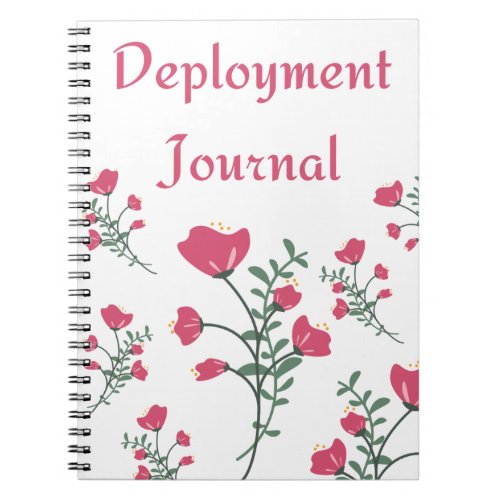 Deployment Journal With Pink Flowers