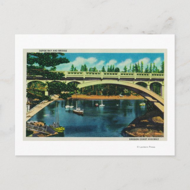 Depoe Bay and Bridge, OregonDepoe Bay, OR Postcard (Front)