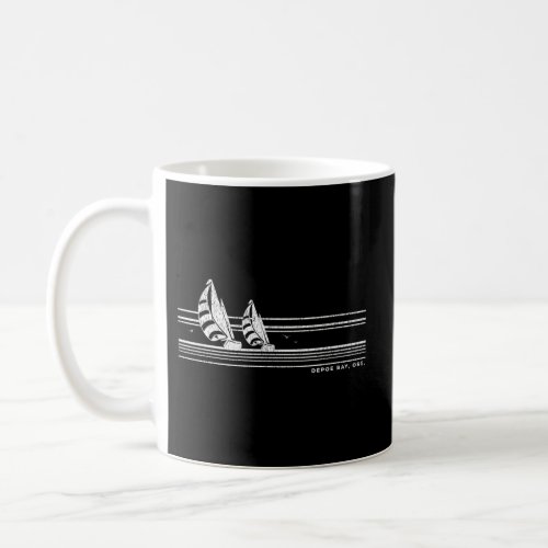 Depoe Bay Or Sailing 70S Nautical Sailboat Coffee Mug