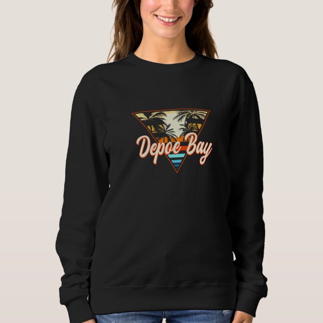 Depoe Bay Oregon Beach Or Beach Bum Lincoln Summer Sweatshirt (Front)