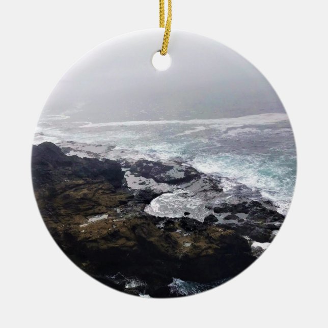 Depoe Bay, Oregon Ceramic Ornament (Front)