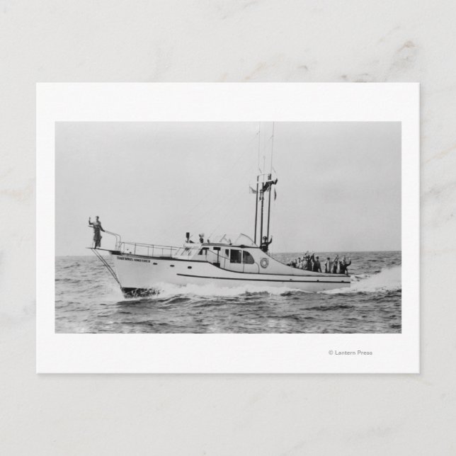 Depoe Bay, Oregon Tradewinds Kingfisher Boat Postcard (Front)