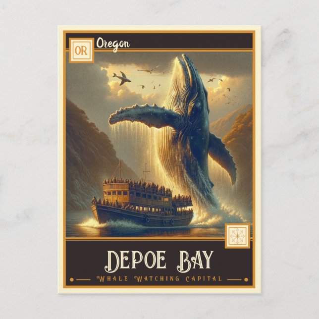 Depoe Bay, Oregon | Vintage Postcard (Front)