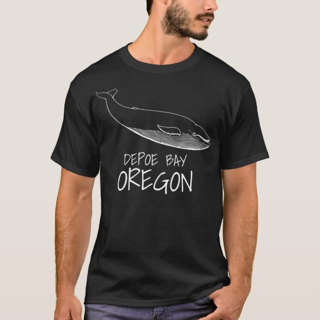 DEPOE BAY OREGON Whale Watching  Whale quotes T-Shirt (Front)