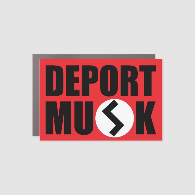 Deport Elon Musk Rectangle Car Magnet (Front)