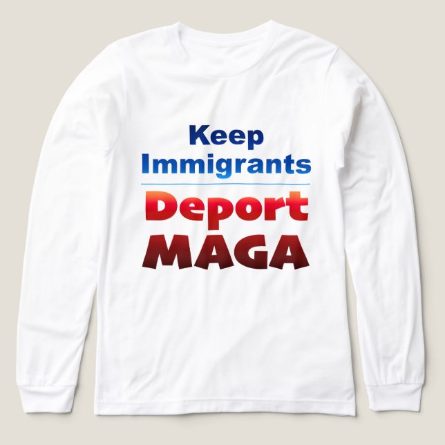 Deport MAGA Long-Sleeve Tri-Blend Shirt (Design Front)