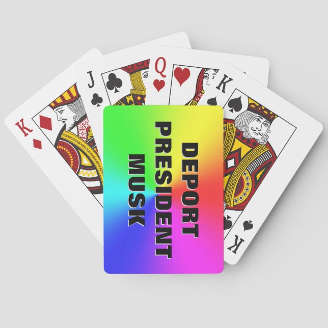 DEPORT PRESIDENT MUSK  POKER CARDS (Back)