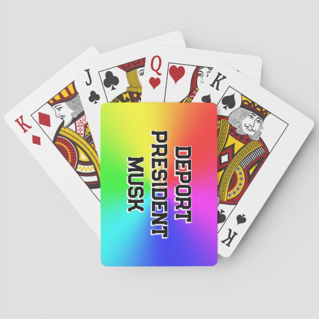 Deport President Musk Poker Cards (Back)