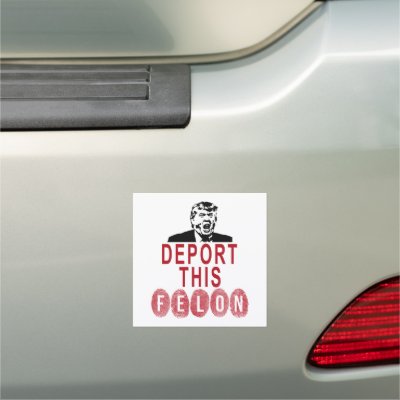 Deport This Fingerprinted Convicted Felon Car Magnet