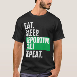 Deportivo Cali Eat Sleep Repeat Fan Colombia T-Shirt
