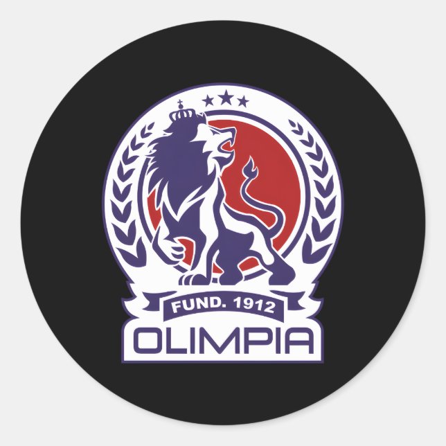 Deportivo Olimpia Club Supporter Fan Honduras Hond Classic Round Sticker (Front)