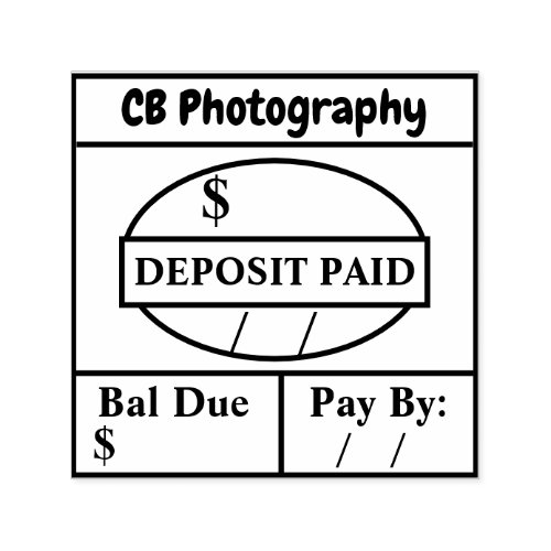 Deposit PaidBal Due Self Inking Personalized Self_inking Stamp